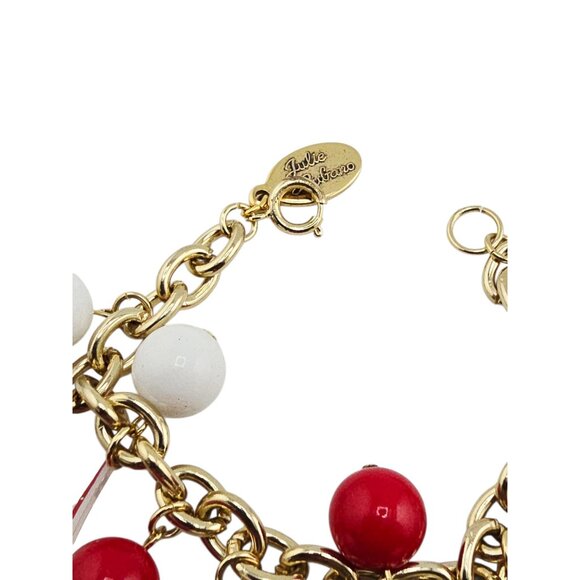 Vintage NOS Julie Rubano Rare Lucite Roller Skate Charm Bracelet (A9006) - Picture 4 of 5